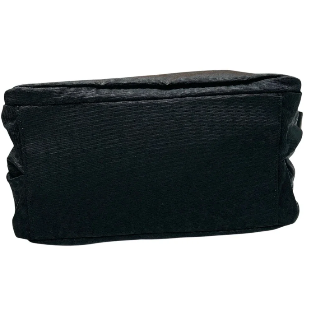 Baggallini Joey Large Hobo Crossbody Black CHEETAH PRINT Water-Resistant Nylon